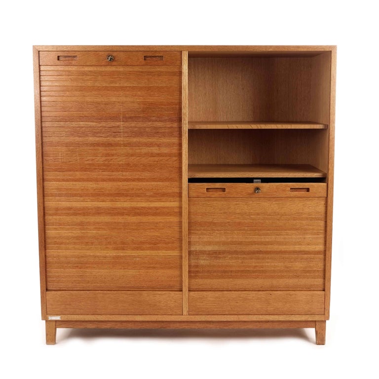 Swedish Roll Top Storage Cabinet For Sale at 1stDibs