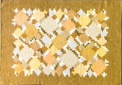 Swedish Röllakan Rug Signed IS Ingegerd Silow, Free Shipping
