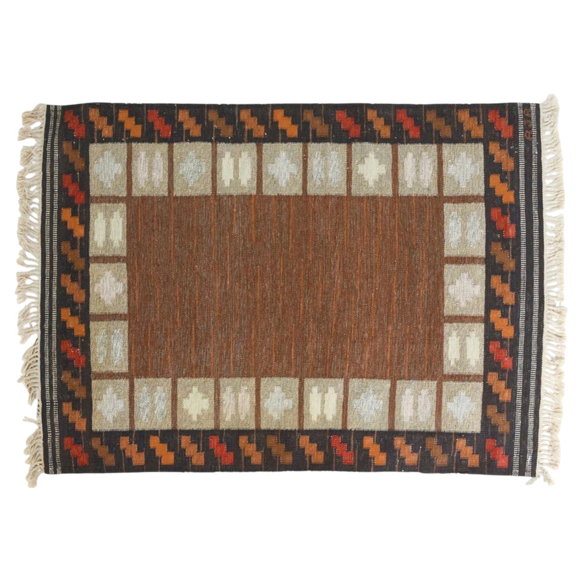 Swedish Rollakan Wool Rug c1960s