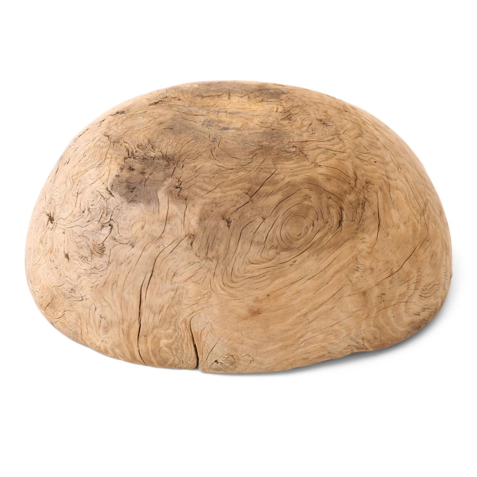 Swedish root bowl carved from burl wood in the 19th century.