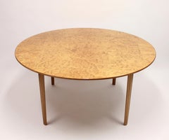 Swedish Root Veneer Dining and Games Table, 1970s