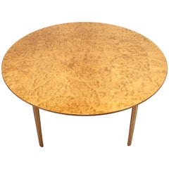 Swedish Root Veneer Dining and Games Table, 1970s