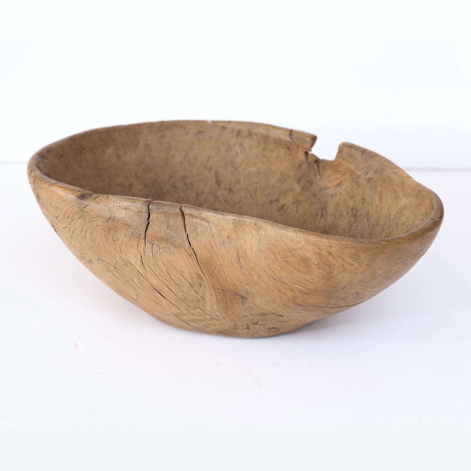Swedish Root Wood Bowl In Good Condition In Houston, TX