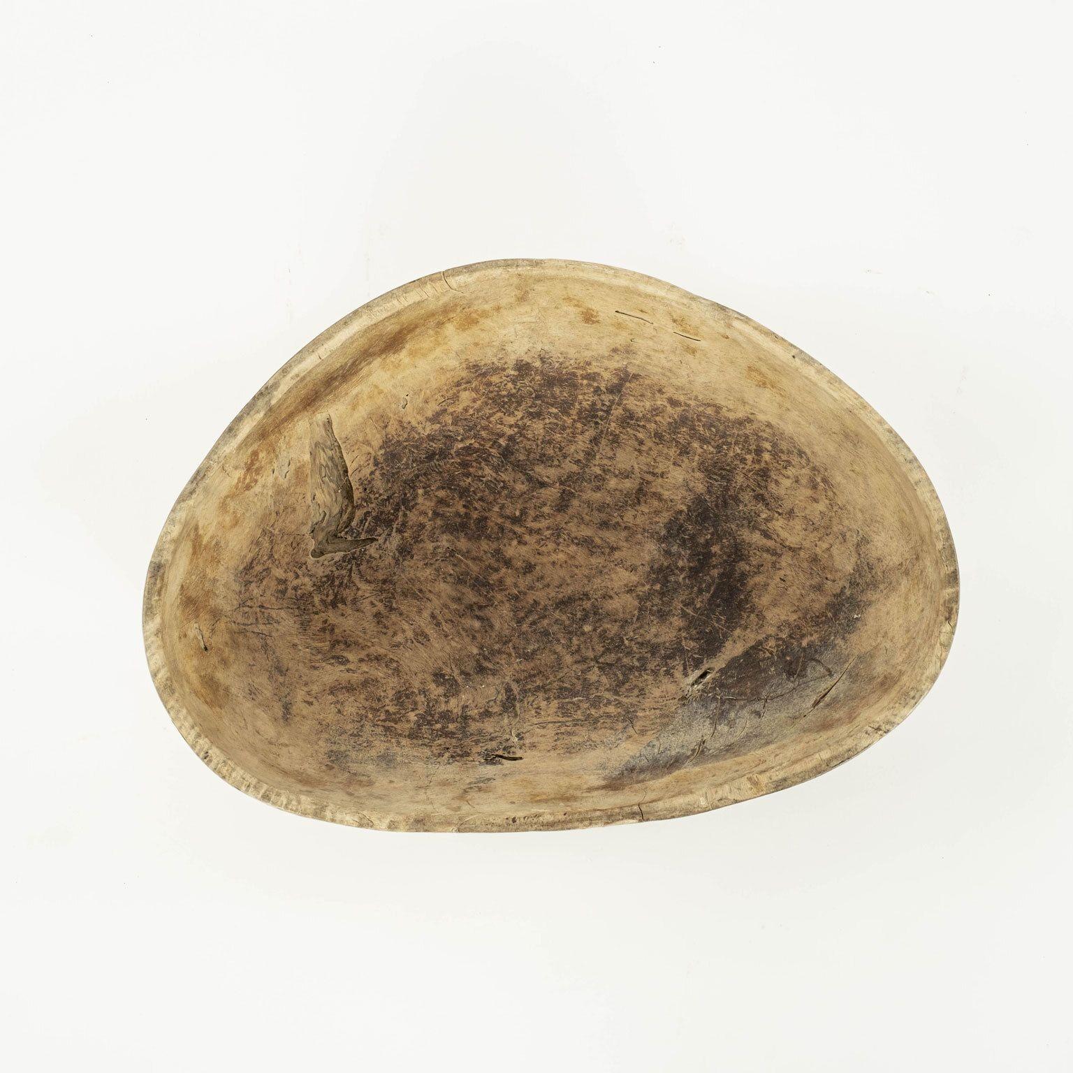 19th Century Swedish Naturally-Bleached Root Wood Bowl