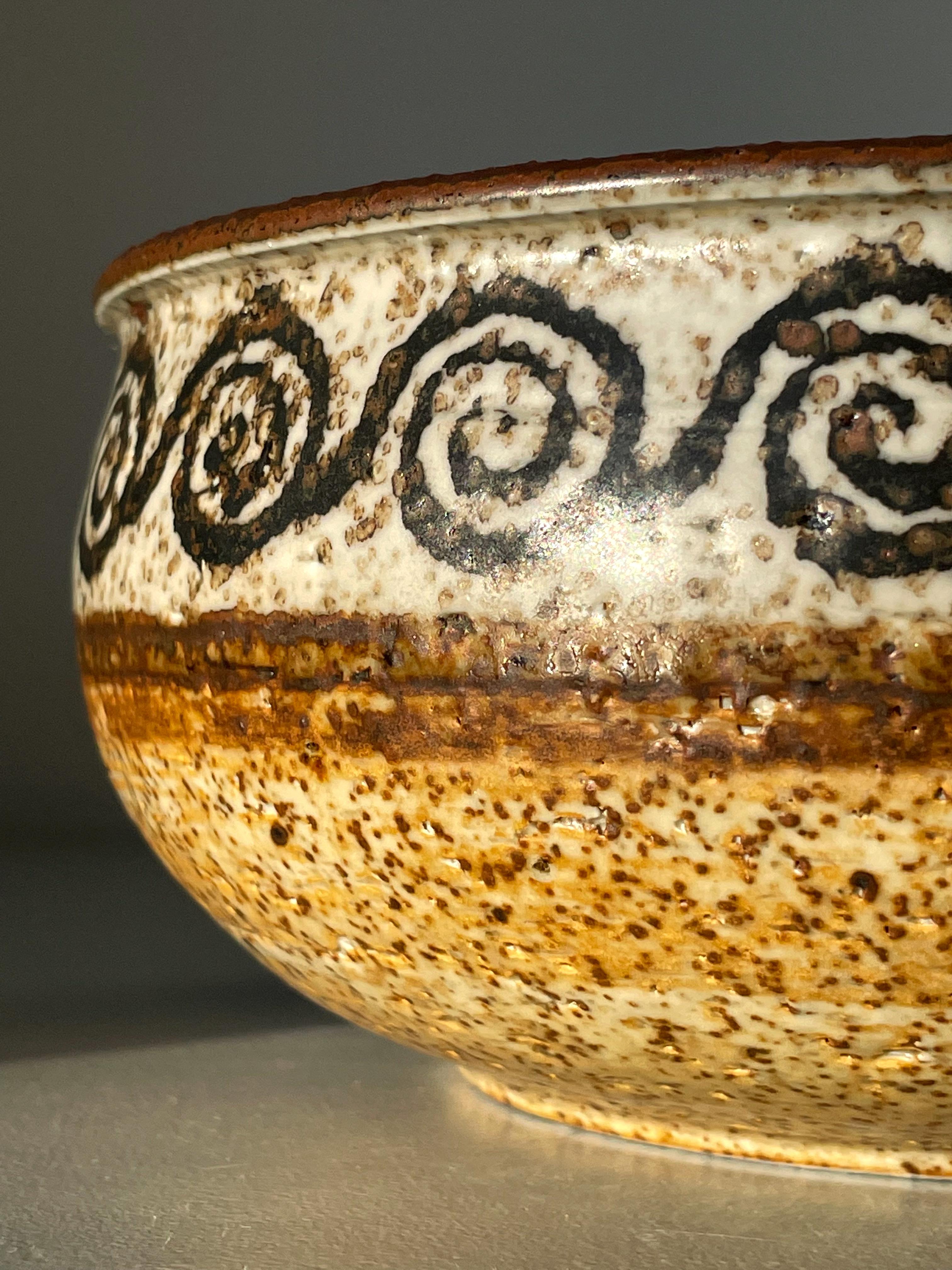 Swedish Rörstrand Drejargruppen Ceramic Decorative Bowl, 1974 For Sale