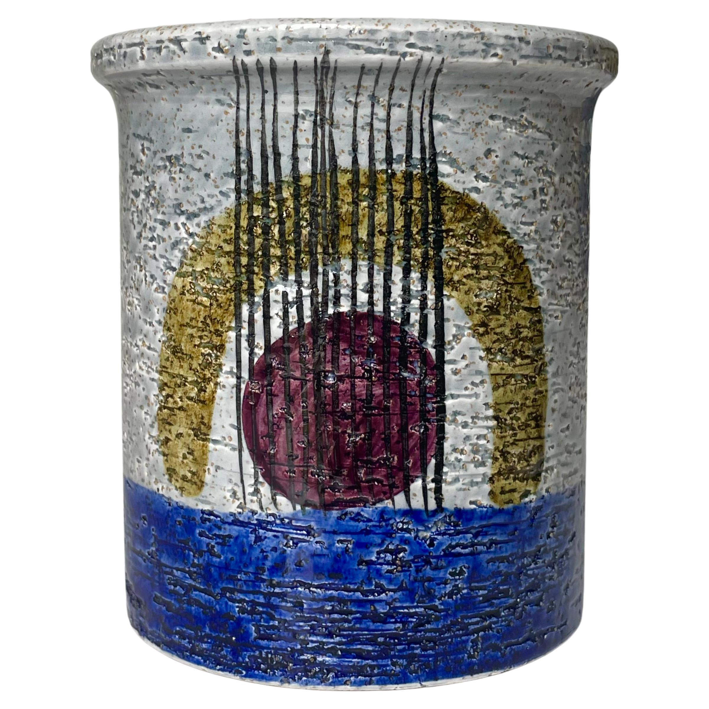 Olle Alberius für Rörstrand Geometrisches Dekor Pflanzgefäß Vase, 1960er Jahre im Angebot