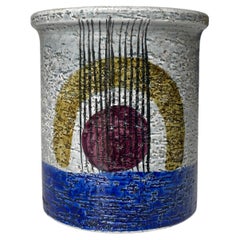 Olle Alberius für Rörstrand Geometrisches Dekor Pflanzgefäß Vase, 1960er Jahre