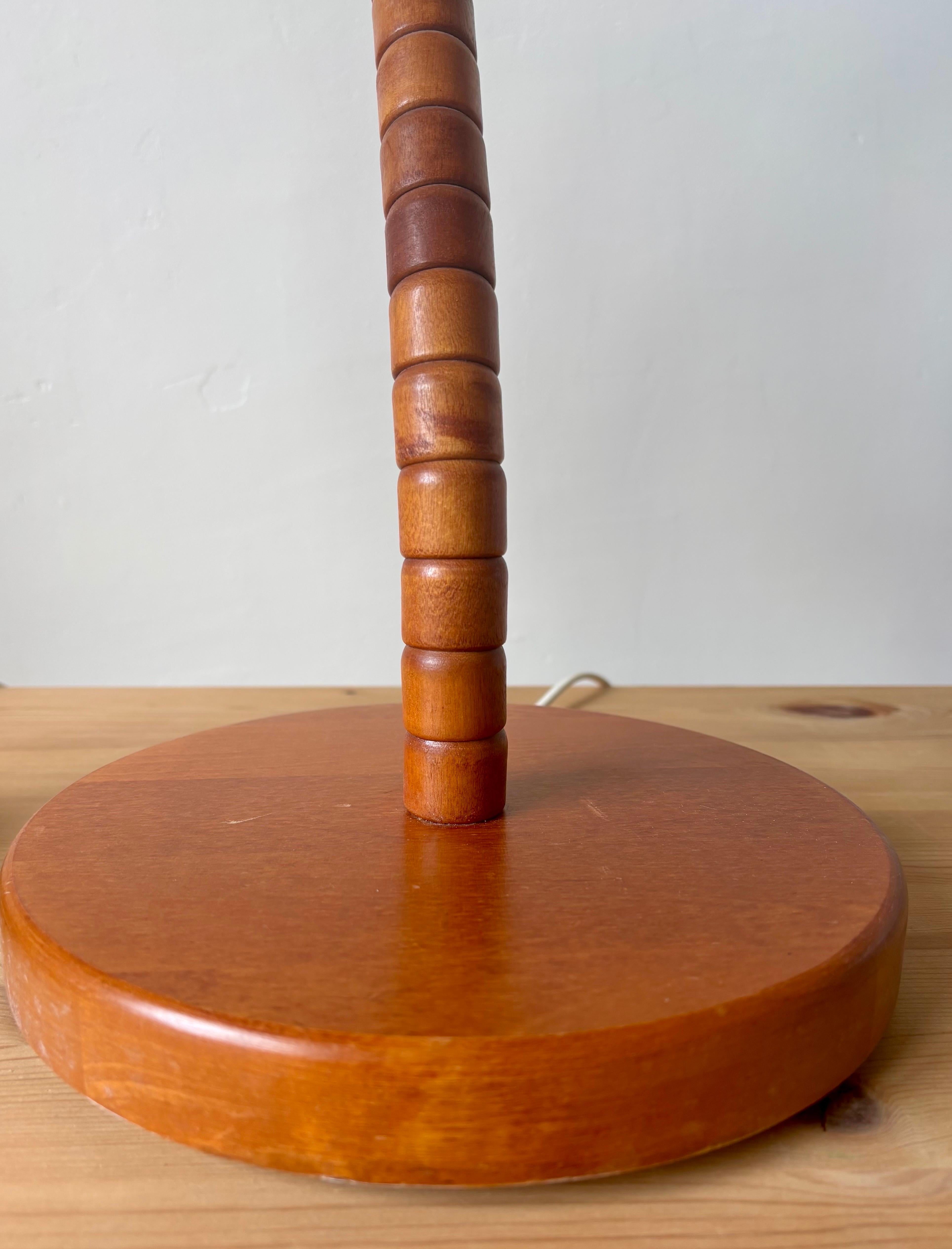 Lampade svedesi a collo di cigno con paralume a rosa, stile Art Déco, anni '60 in vendita 4