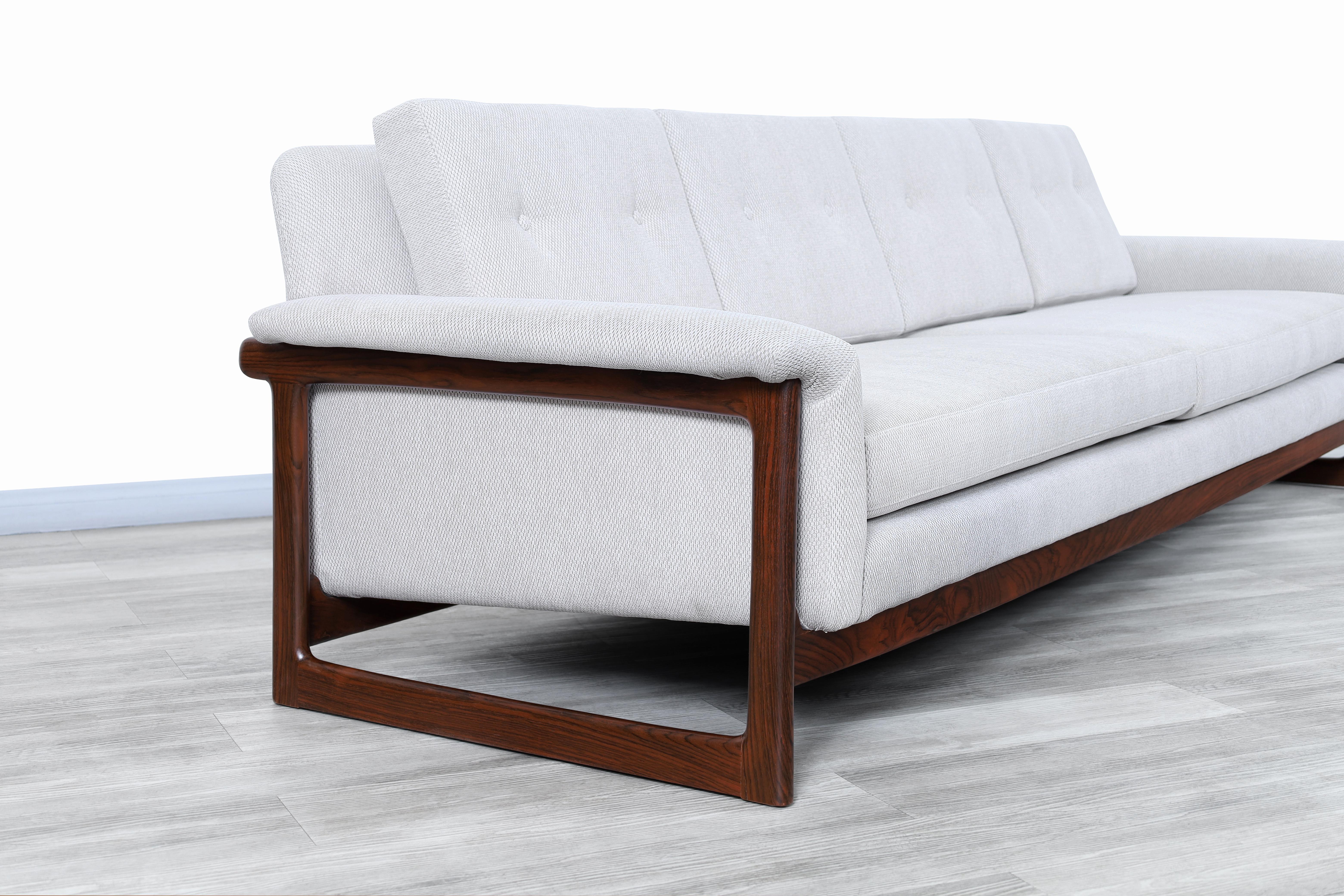 Mid-Century Modern Swedish Rosewood Sofa by Folke Ohlsson for Dux