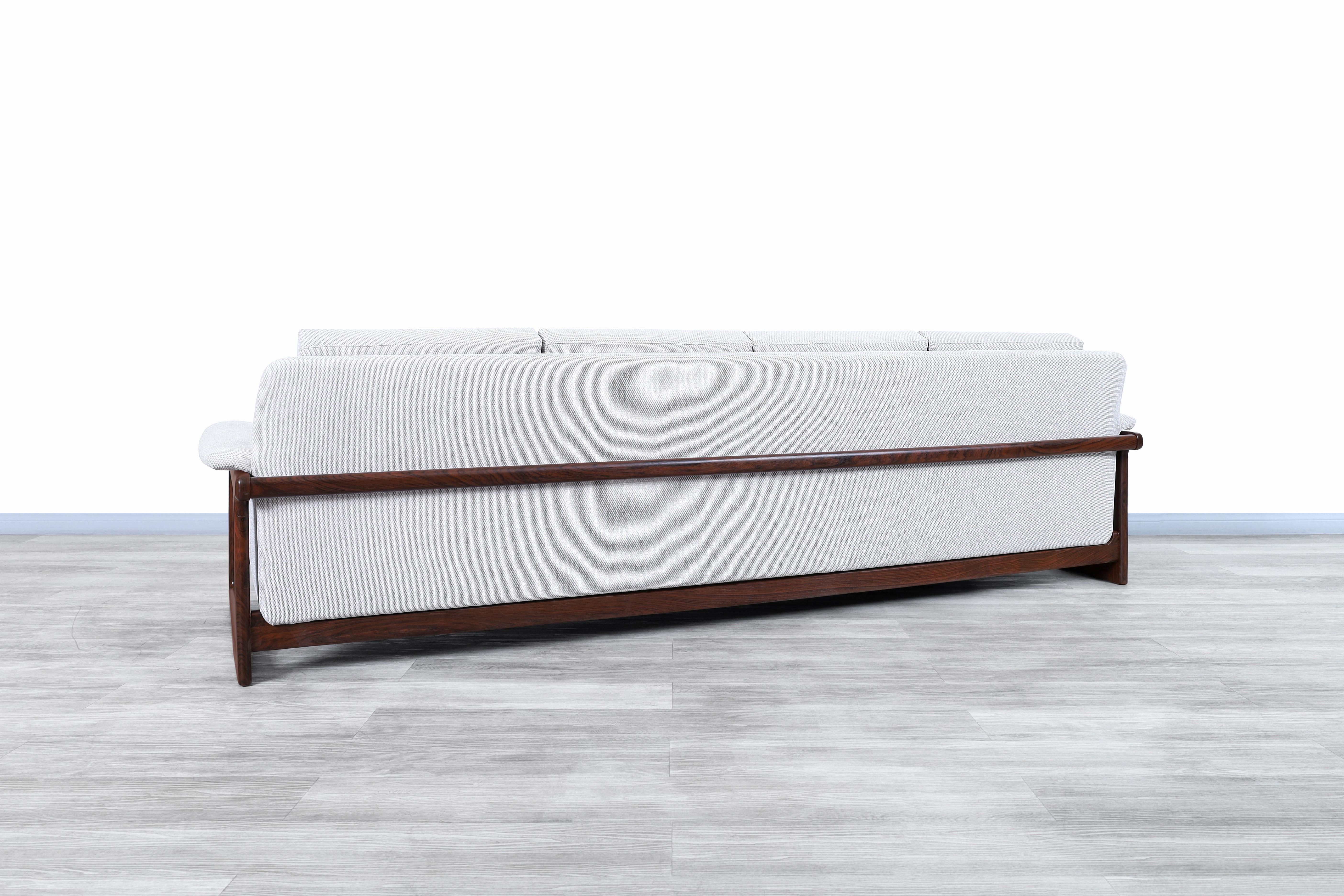 Swedish Rosewood Sofa by Folke Ohlsson for Dux 2