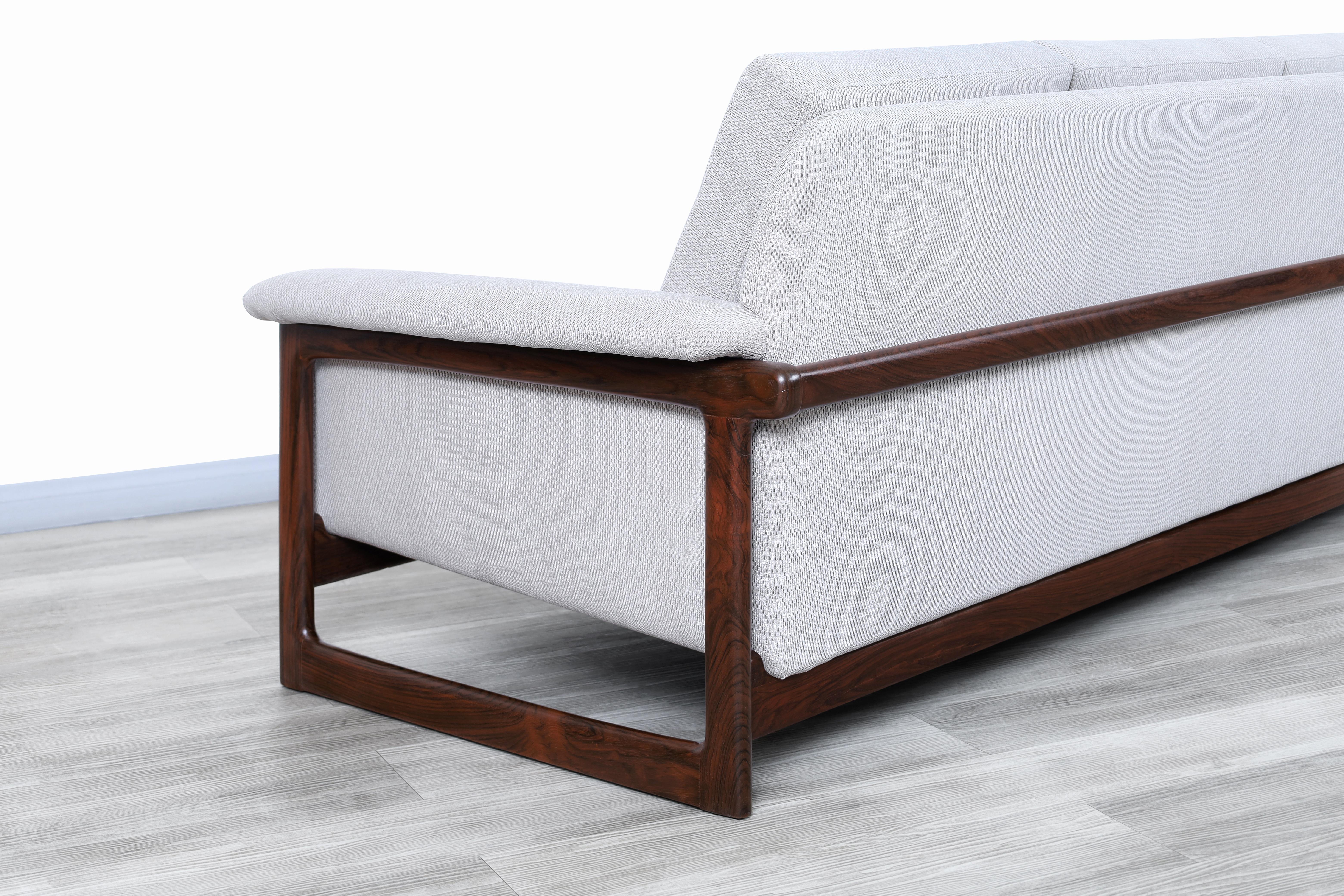 Swedish Rosewood Sofa by Folke Ohlsson for Dux 3