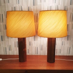 Swedish Rosewood Table Lamps by Uno & Östen Kristiansson for Luxus, 1960s