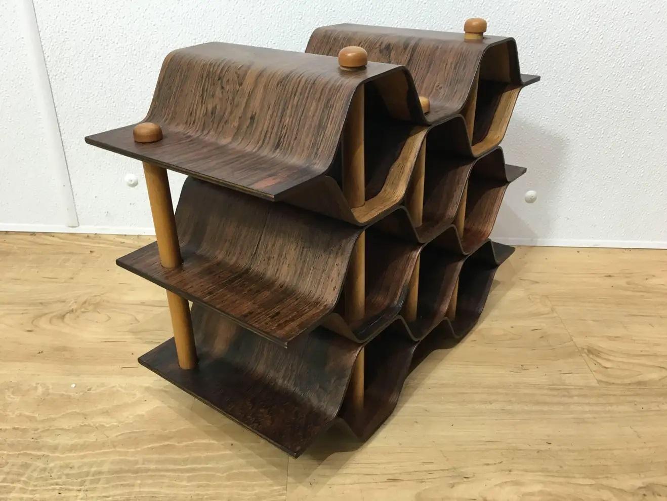 Swedish Rosewood Wine Rack by Torsten Johanson For Sale at 1stDibs