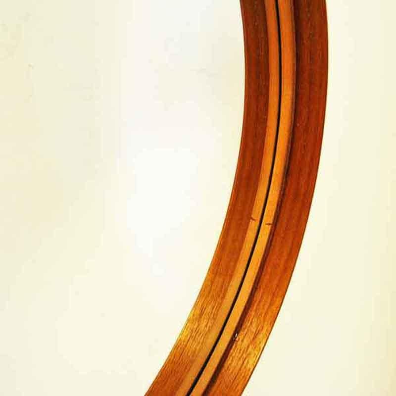 Suédois Miroir rond suédois en teck vintage Glasmäster Markaryd:: années 1960
