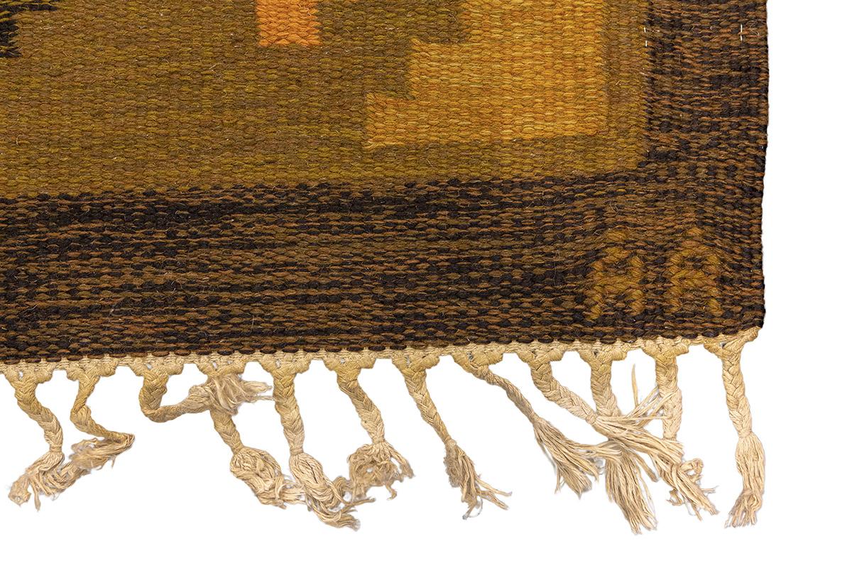 Scandinavian Modern Swedish Rug Cross Design Mollaianrugs Collection For Sale