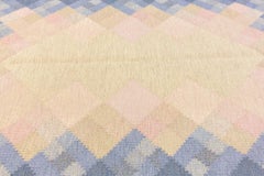 Swedish Rug Flat-weave Signed Piece