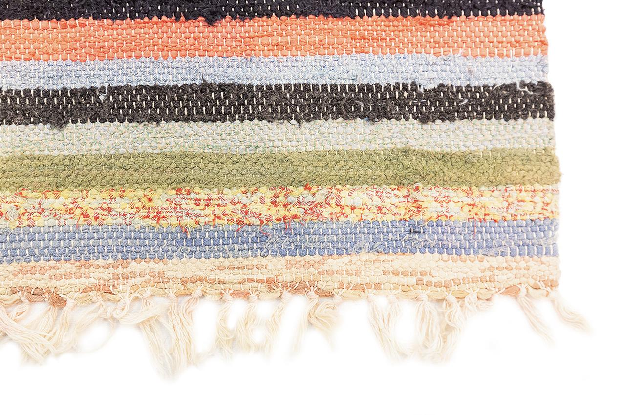 Svedese Tappeto svedese a trama piatta multicolore in vendita