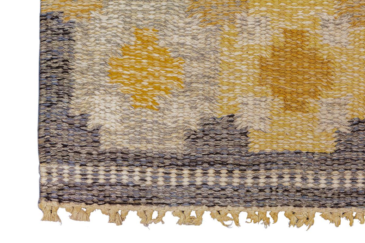Scandinavian Swedish Rug Minimalist Design Runner Size For Sale