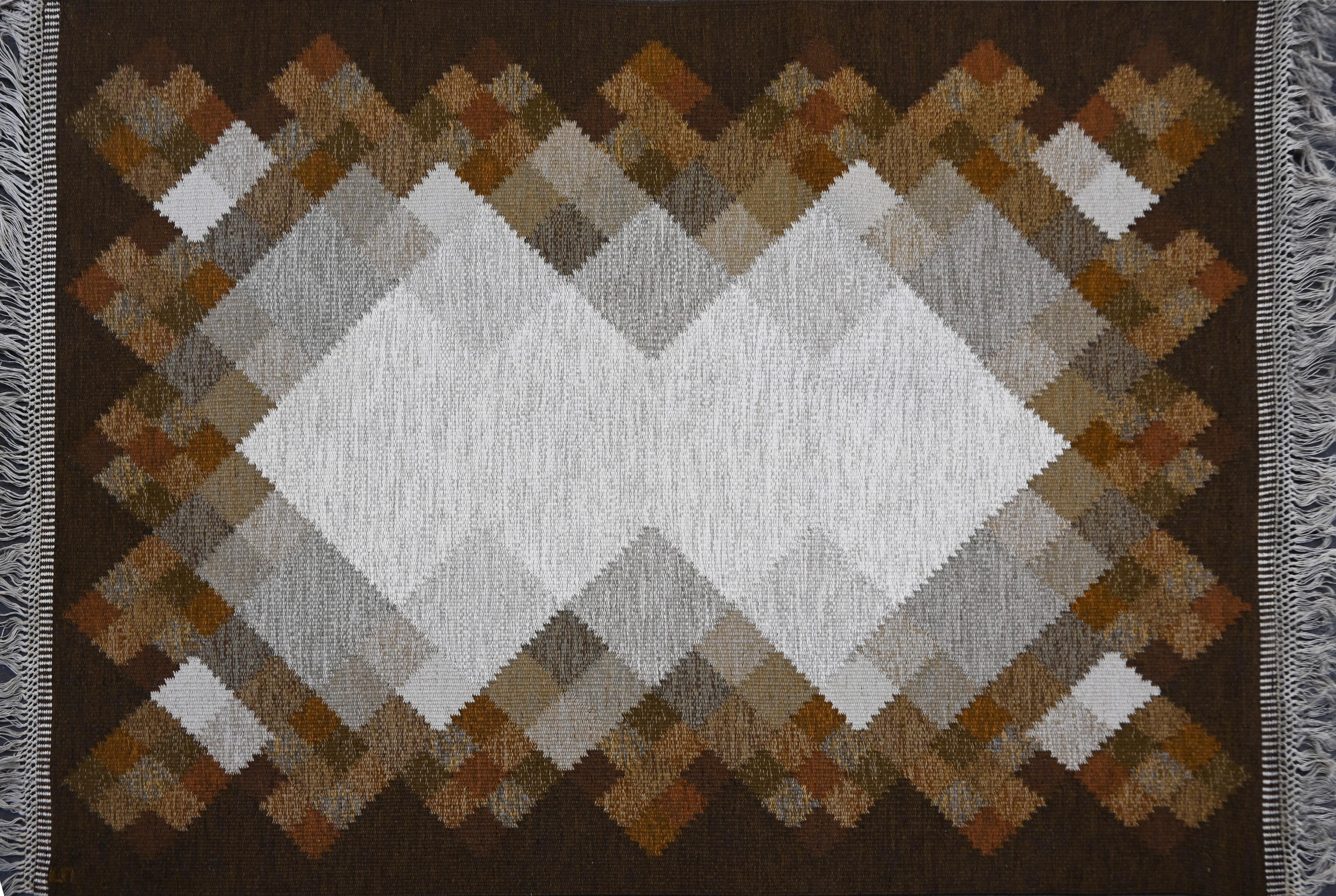 Tapis suédois, modèle OPAL - Fabrication AXECO SVENSKA - 170 x 230 - No. 1568 en vente 2