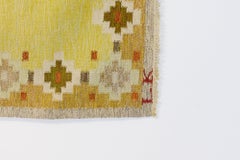Swedish Rug Signed L.K