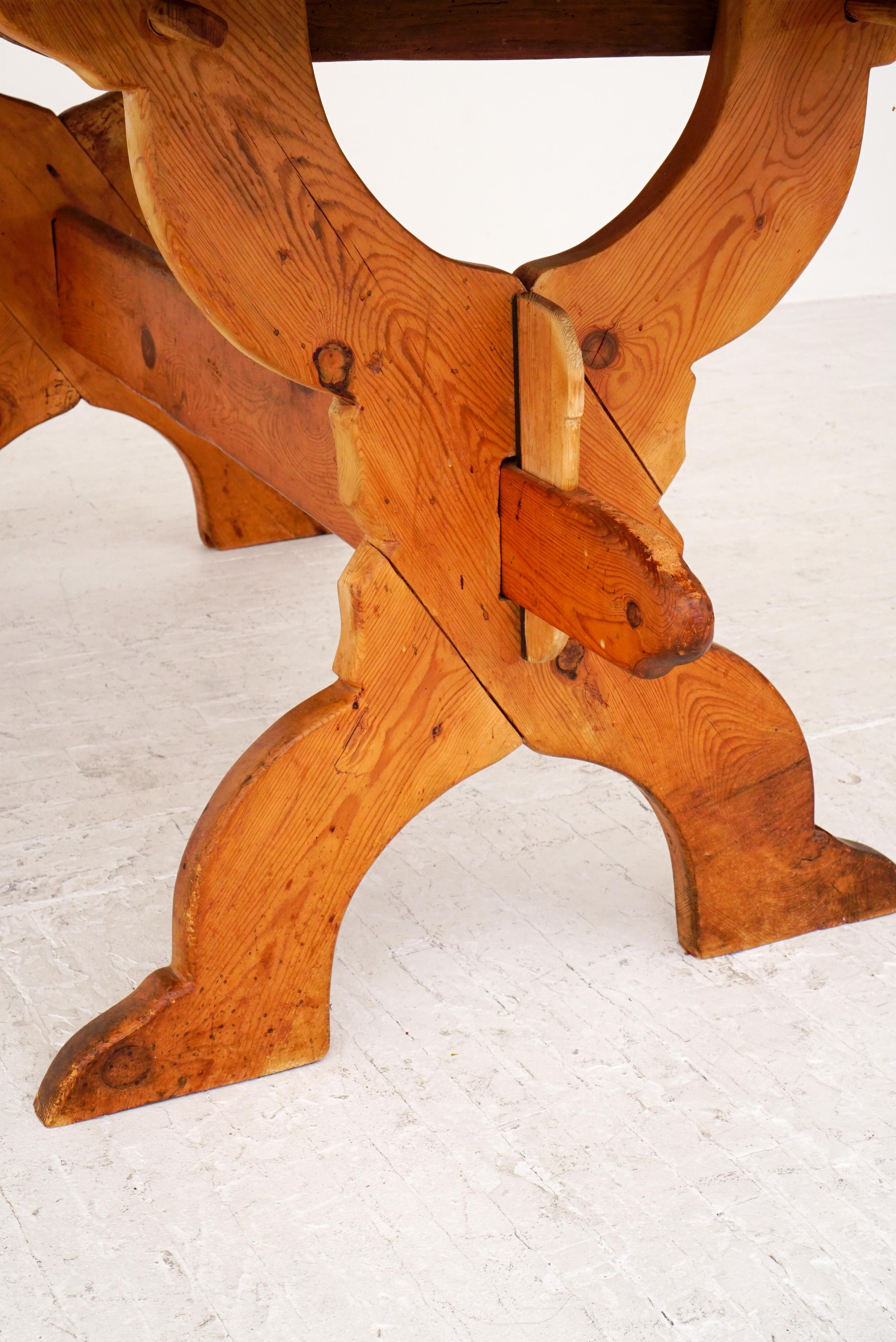 Swedish Rural Pinewood Table, 19th Century In Fair Condition In New York, NY
