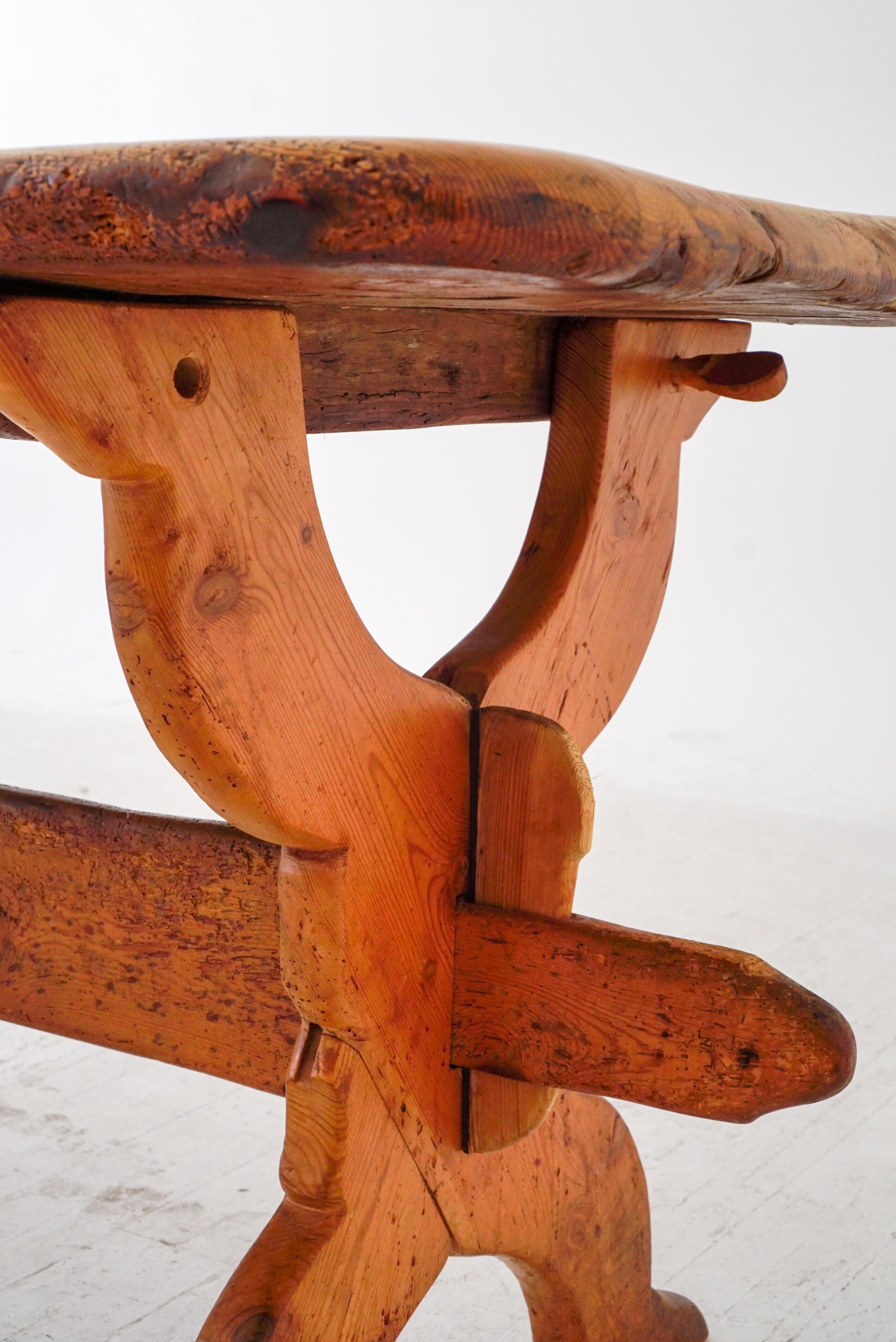 Swedish Rural Pinewood Table, 19th Century 2