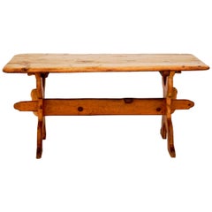 Swedish Rural Pinewood Table, 19th Century