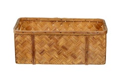 Swedish rustic 19th Century pine woven basket