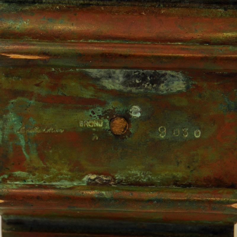 Swedish Rustic Bronze Candleholder Pair by Sune Bäckström 1930s 1