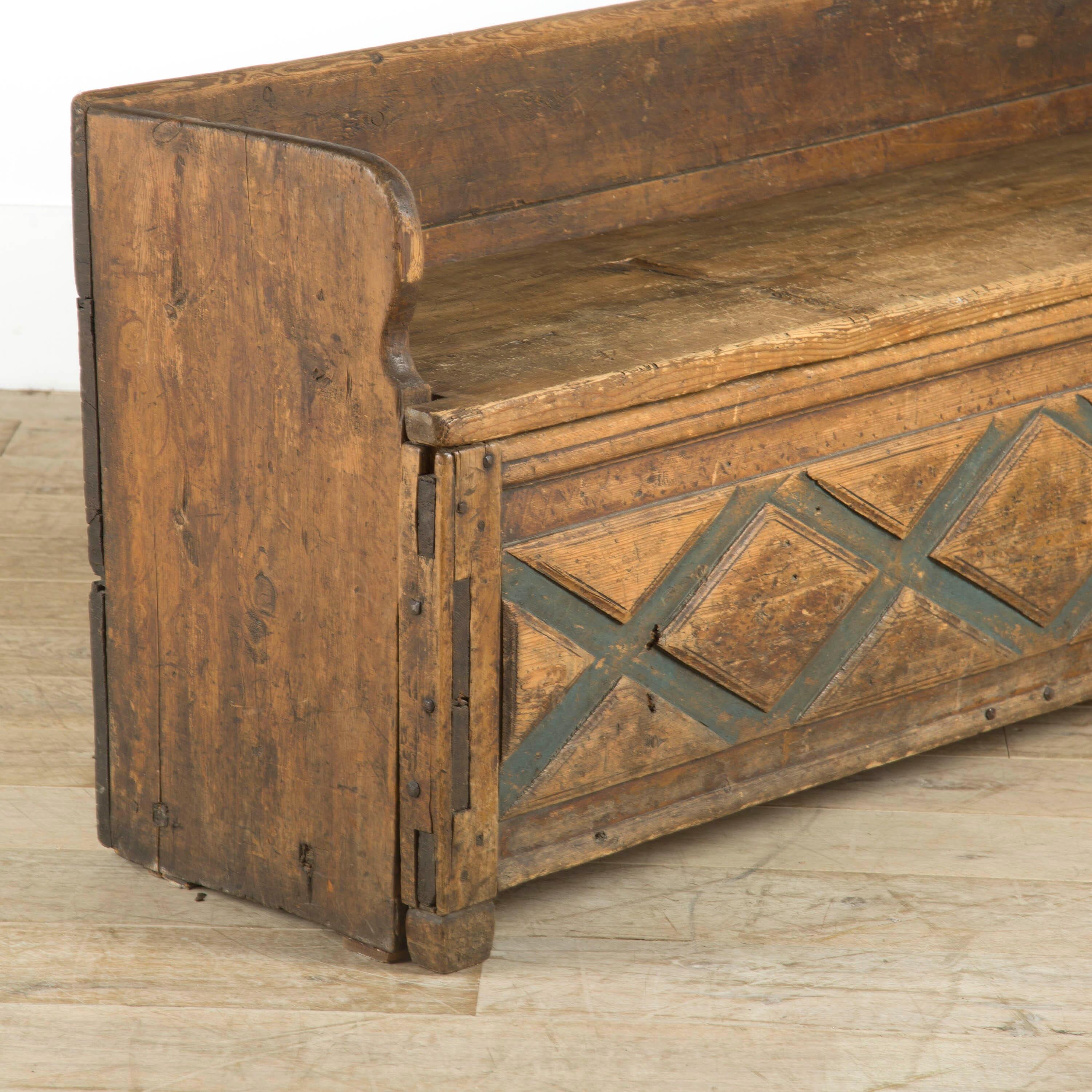 18th Century and Earlier Swedish Rustic Folk Art Bench