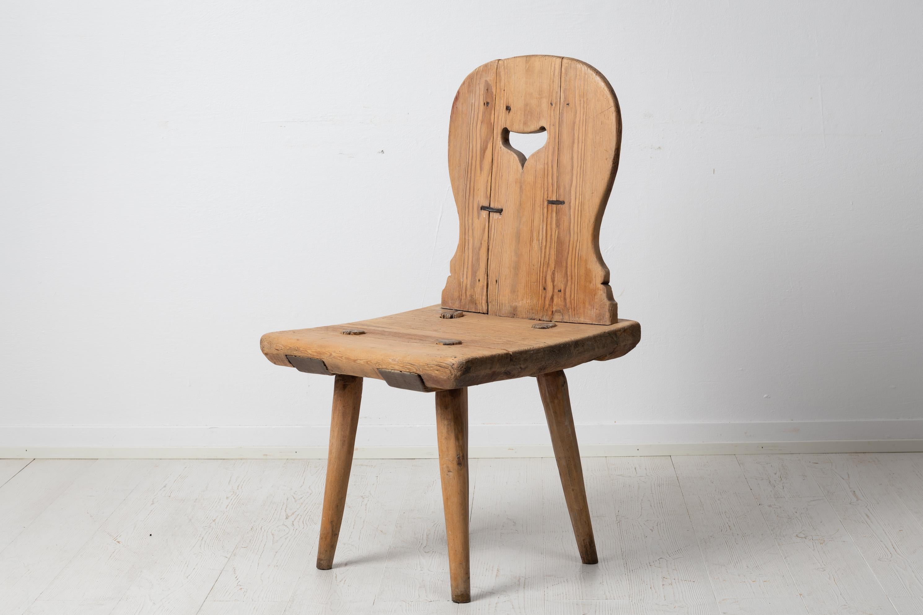 Swedish Rustic Folk Art Primitive Chair For Sale 2
