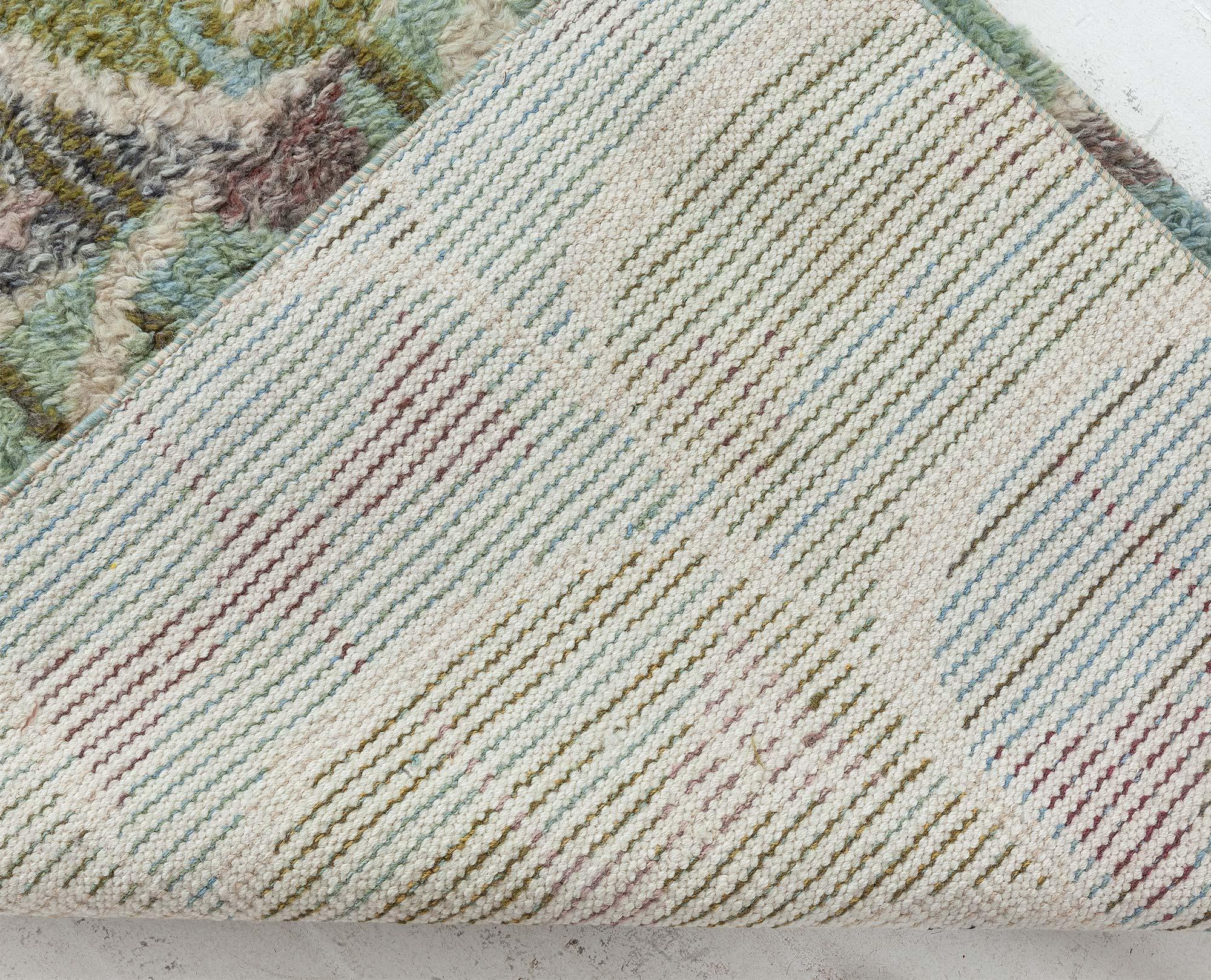 Schwedischer Rya-Fragment-Läufer von Doris Leslie Blau (Wolle) im Angebot