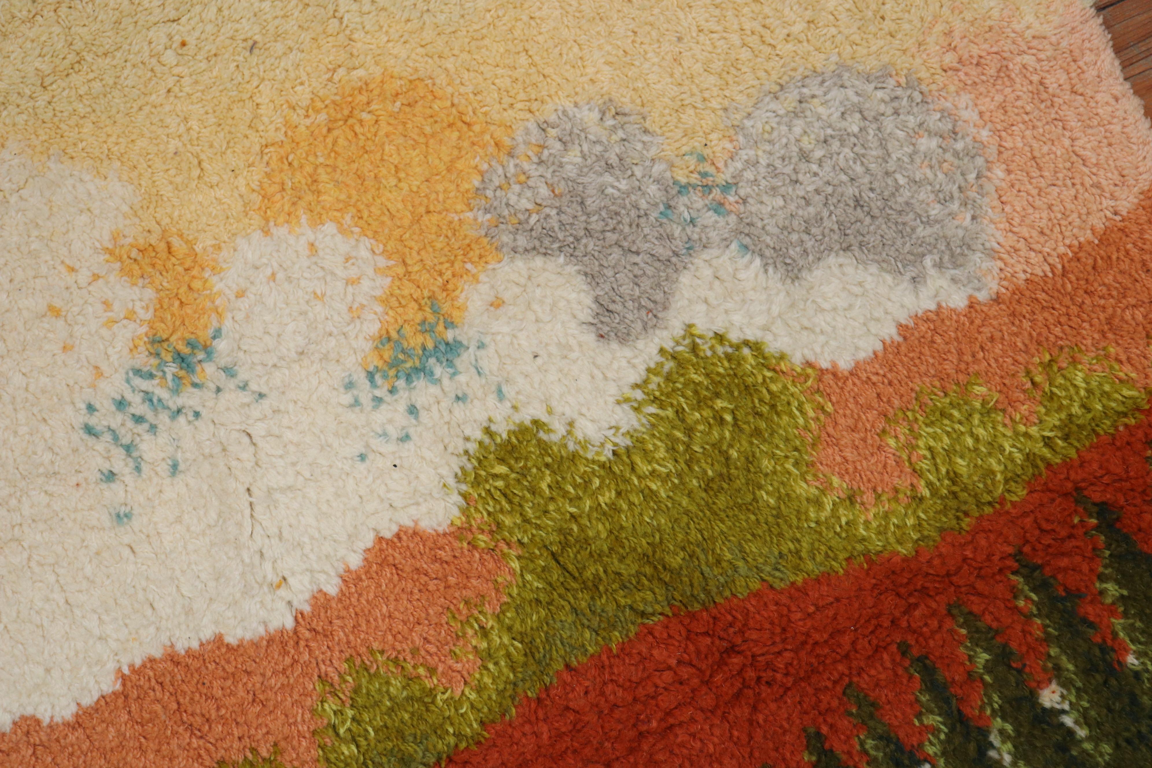 Alfombra sueca Rya Paisaje en Bueno estado para la venta en New York, NY
