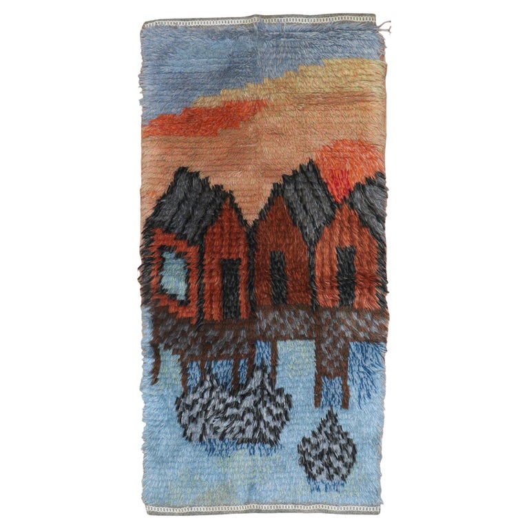Wedding Rya Rug Swedish Rya Mini Rug For Sale at 1stDibs