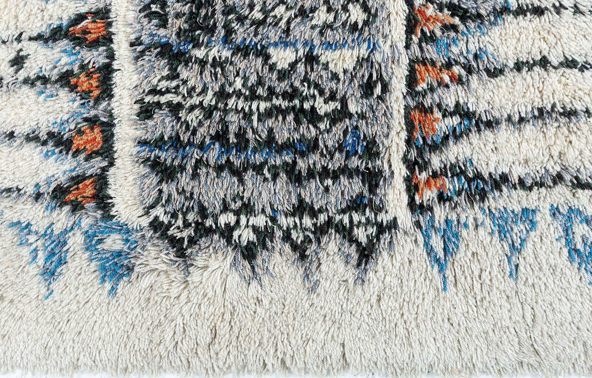 Mid-Century moderno Tappeto Swedish Rya di Aili Suomi Doris Leslie Blau Collections in vendita