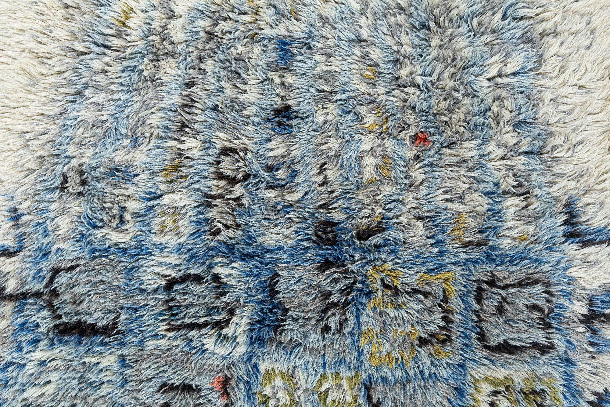 Mid-Century moderno Tappeto Swedish Rya di Aili Suomi per Sylvi Salonen Doris Leslie Blau Collections in vendita