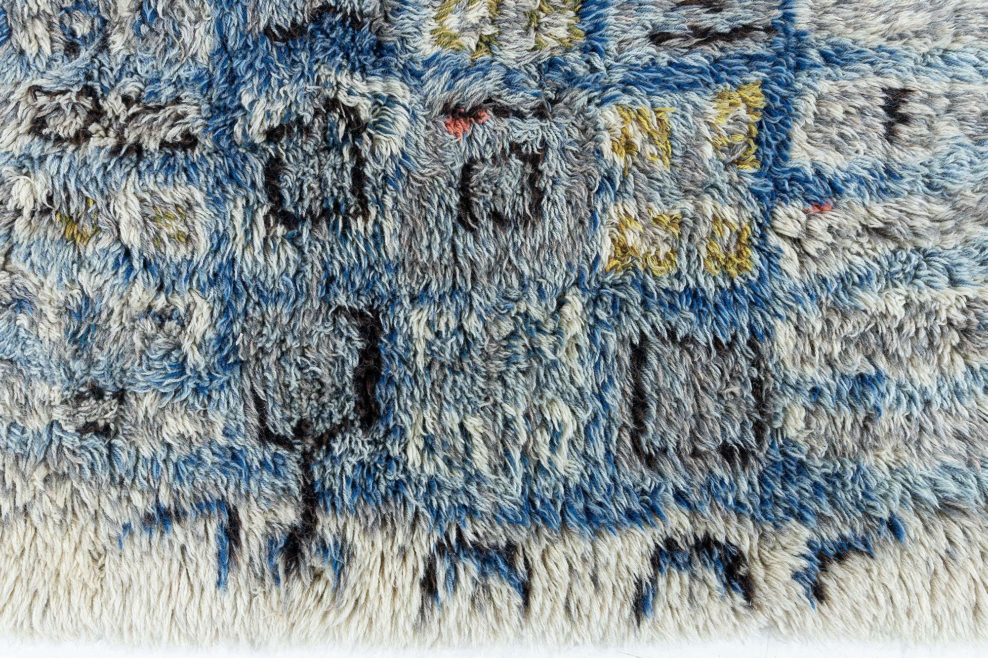 Tessuto a mano Tappeto Swedish Rya di Aili Suomi per Sylvi Salonen Doris Leslie Blau Collections in vendita