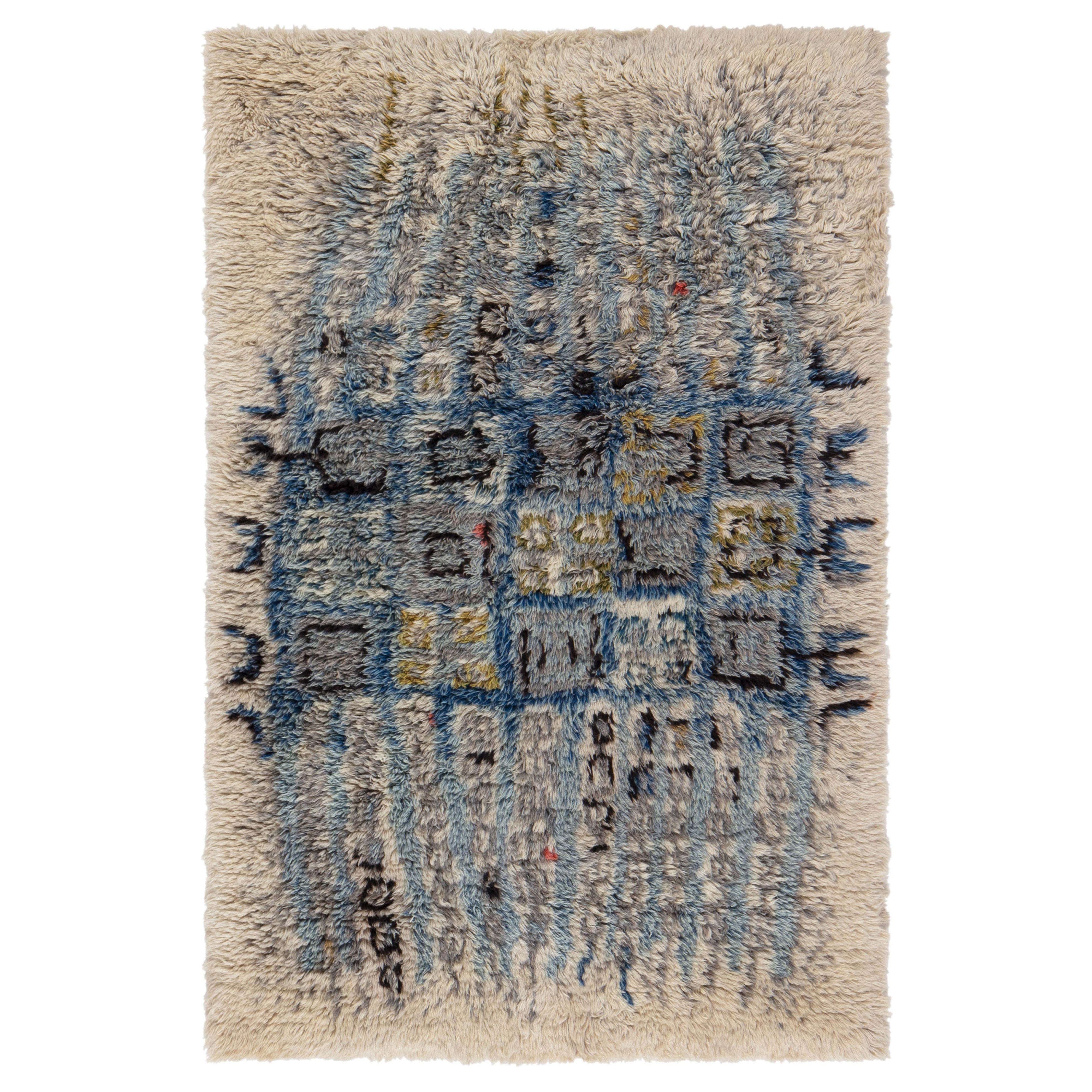 Swedish Rya Rug by Aili Suomi for Sylvi Salonen Doris Leslie Blau Collection
