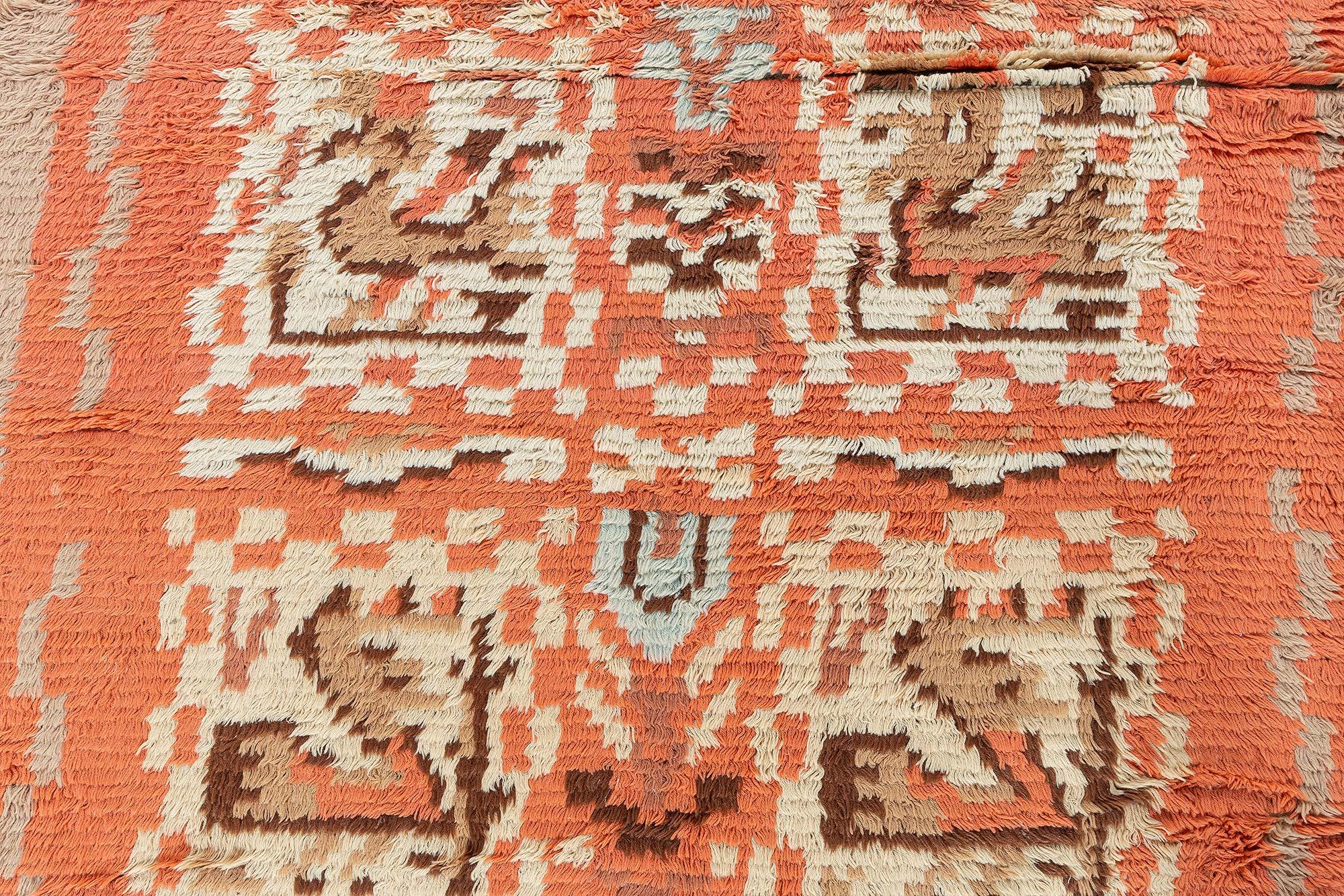 Schwedischer Rya-Teppich von Impi Sotavalta Doris Leslie Blau Collection (Moderne der Mitte des Jahrhunderts) im Angebot