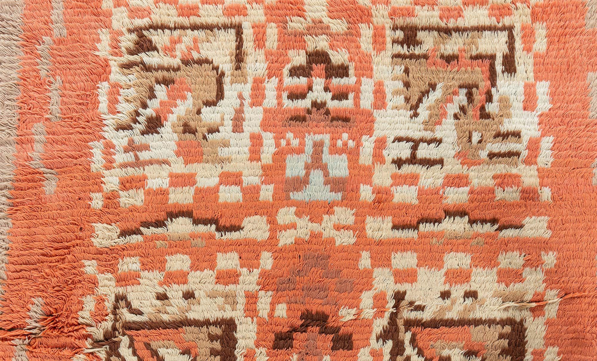 Schwedischer Rya-Teppich von Impi Sotavalta Doris Leslie Blau Collection (Skandinavisch) im Angebot