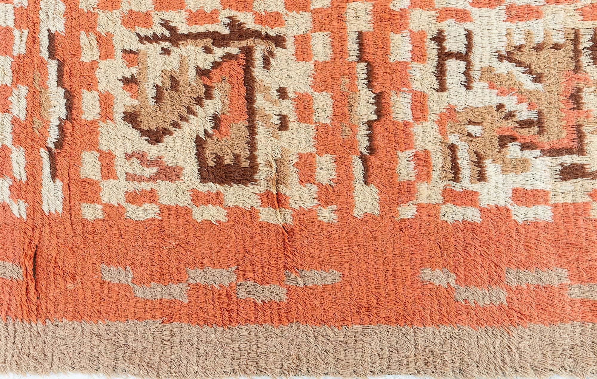 Schwedischer Rya-Teppich von Impi Sotavalta Doris Leslie Blau Collection (Handgewebt) im Angebot