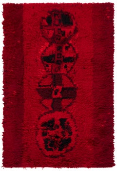 Schwedischer Rya-Teppich von Irja Mikkola Doris Leslie Blau Collection