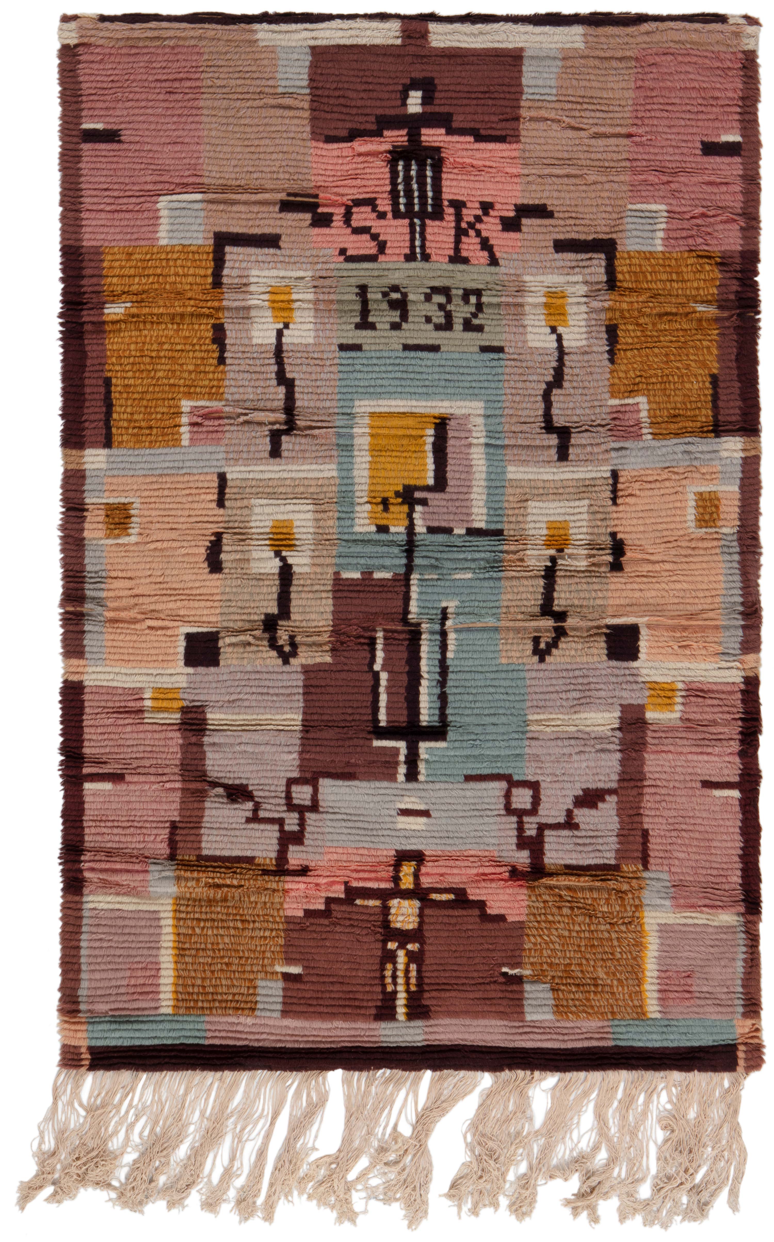Swedish Rya Rug by Laila Karttunen Doris Leslie Blau Collection