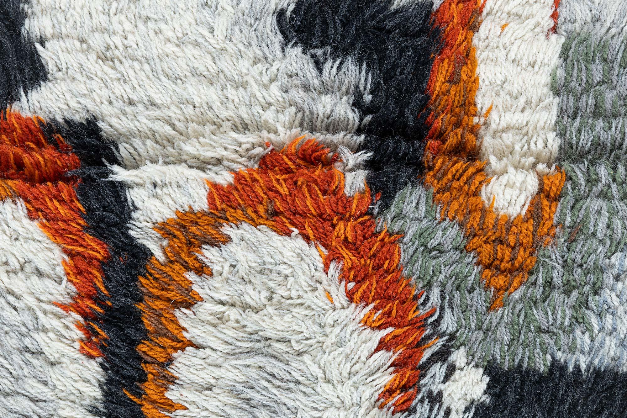 Schwedischer Rya-Teppich Doris Leslie Blau Collection'S (Handgewebt) im Angebot