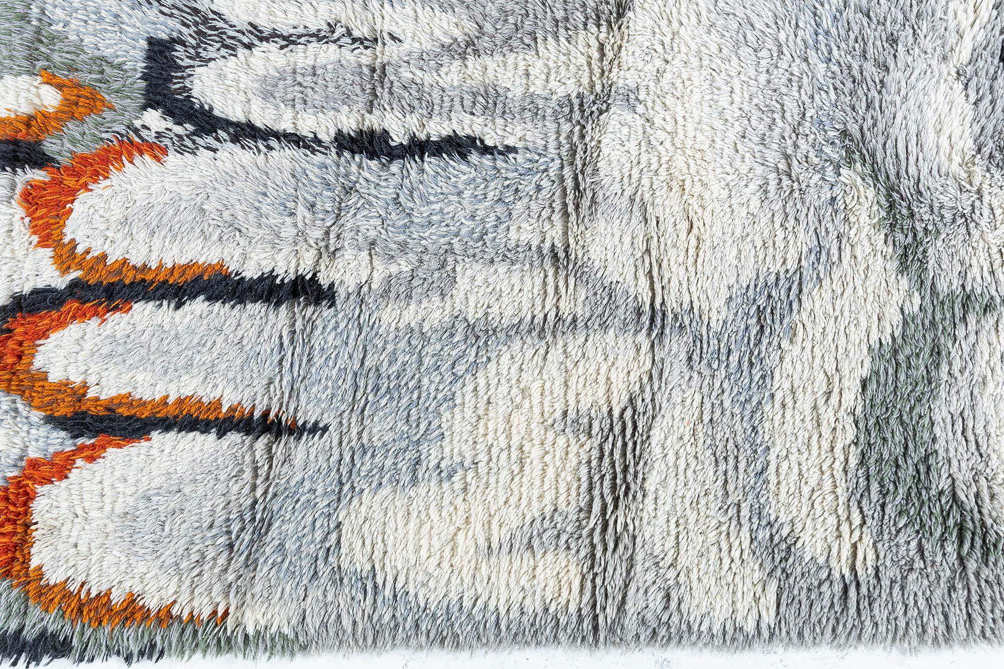 Schwedischer Rya-Teppich Doris Leslie Blau Collection'S (20. Jahrhundert) im Angebot