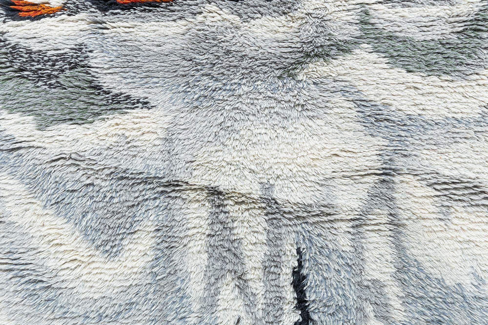 Schwedischer Rya-Teppich Doris Leslie Blau Collection'S (Wolle) im Angebot