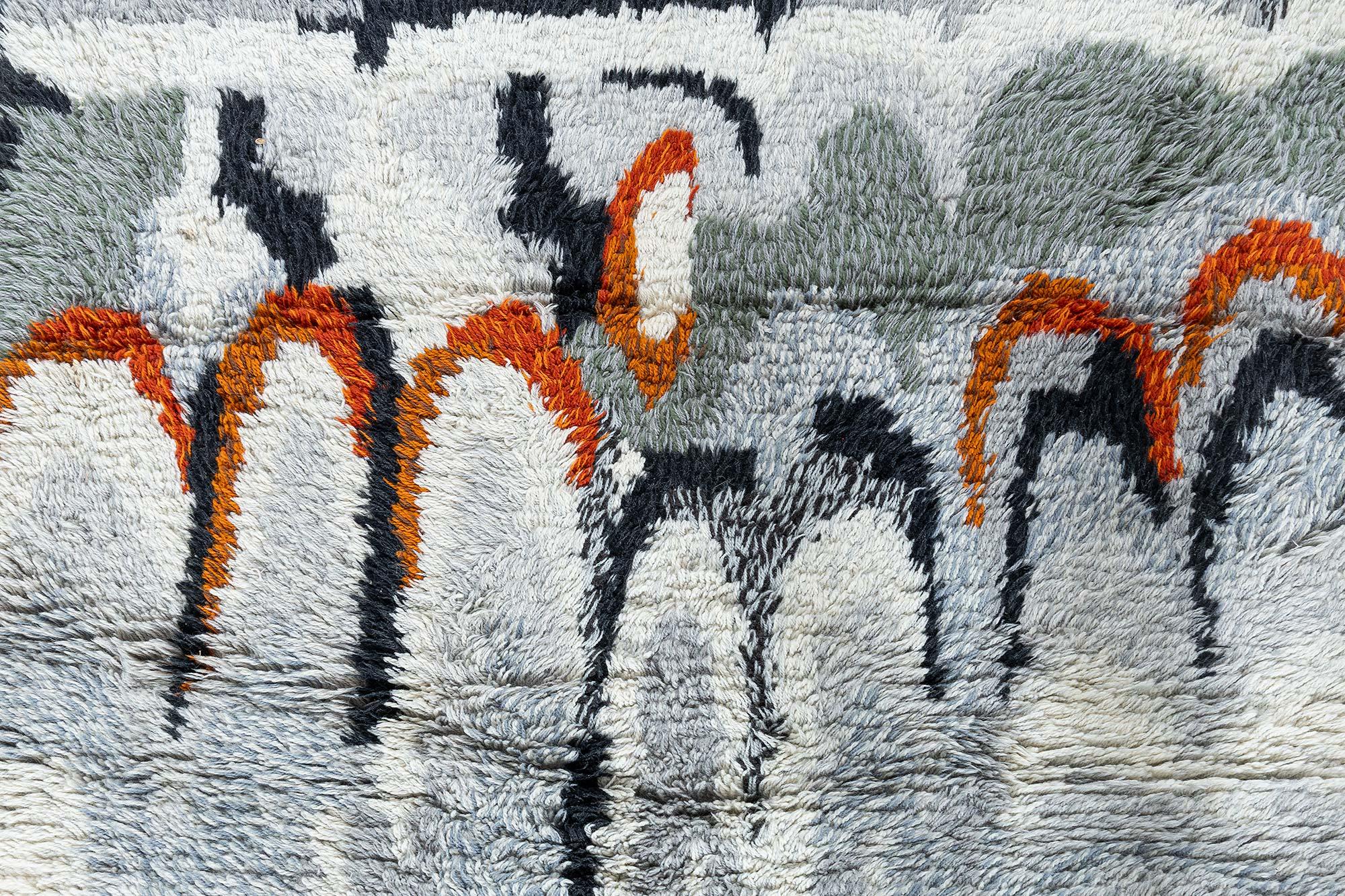 Schwedischer Rya-Teppich Doris Leslie Blau Collection'S im Angebot 1