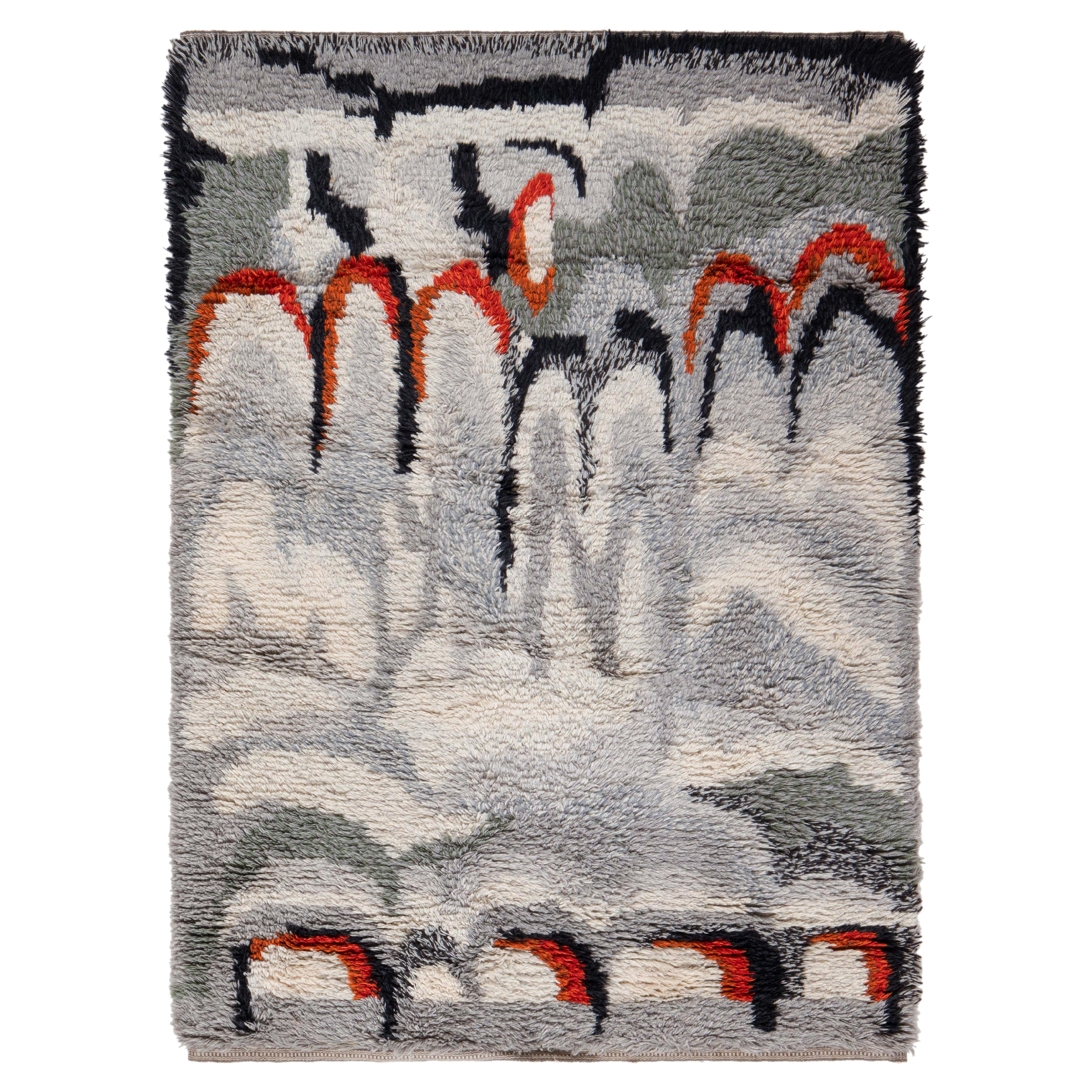 Swedish Rya Rug Doris Leslie Blau Collection en vente