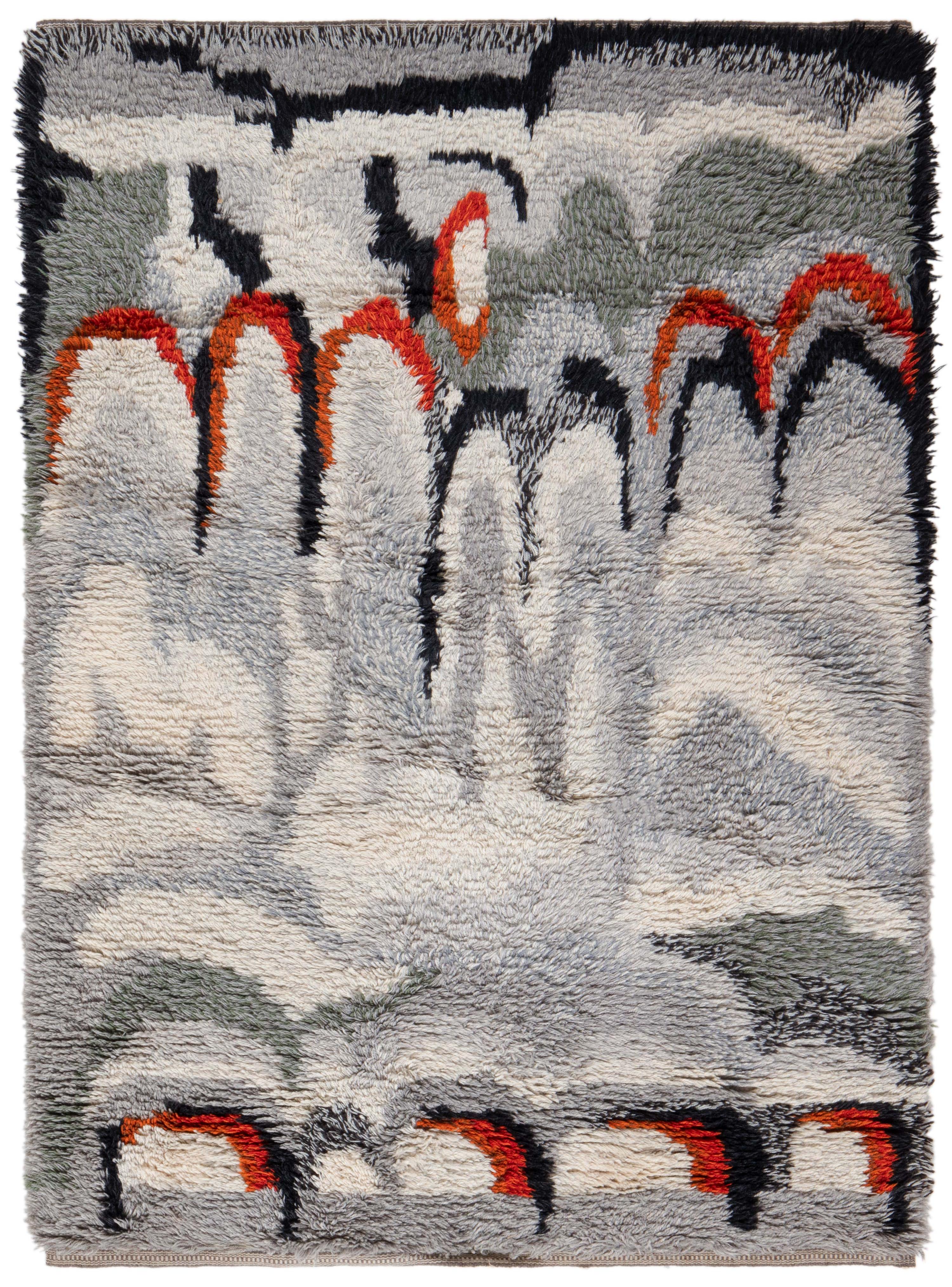 Swedish Rya Rug Doris Leslie Blau Collection For Sale