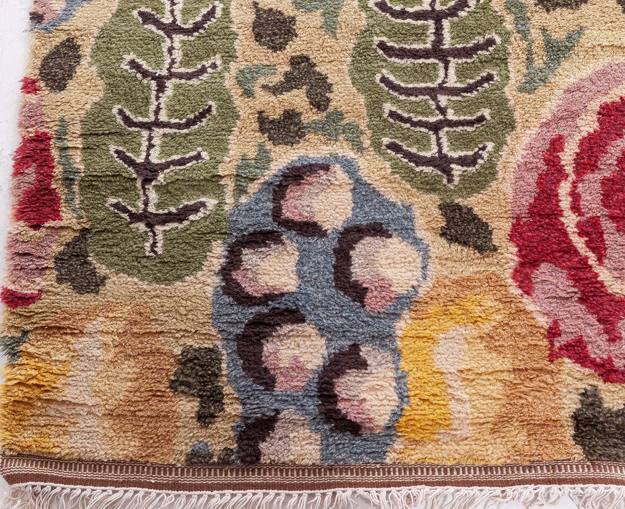 Scandinavian Modern Swedish Rya Rug Doris Leslie Blau For Sale